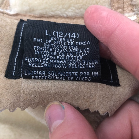 Outbrook Suede Leather and Sherpa Lined Jacket Size Large - Picture 9 of 15